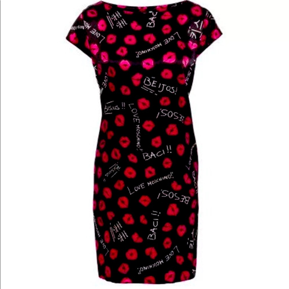 Love Moschino Printed Satin Mini Dress Size 4